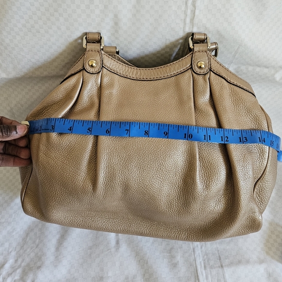NDS Women's Gucci Beige Leather Luxury Satchel Handbag (EXCELLENT) - Picture 12 of 16